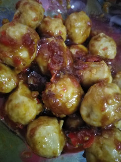 Foto resep Bakso tumis sambel
