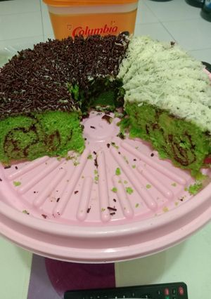 Foto resep Cake marmer pandan metode all in one