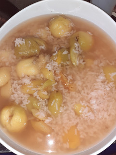 Una foto de Compota de duraznos con arroz
