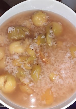 Una foto de Compota de duraznos con arroz