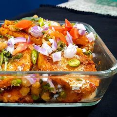 A picture of Aloo Chaat.