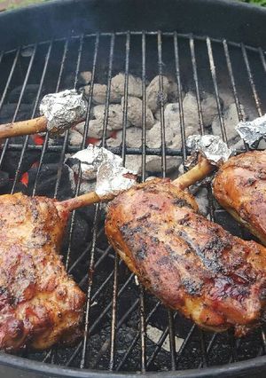 A picture of Big Bob's Lollipop Grilled Chicken Leg Quarters.