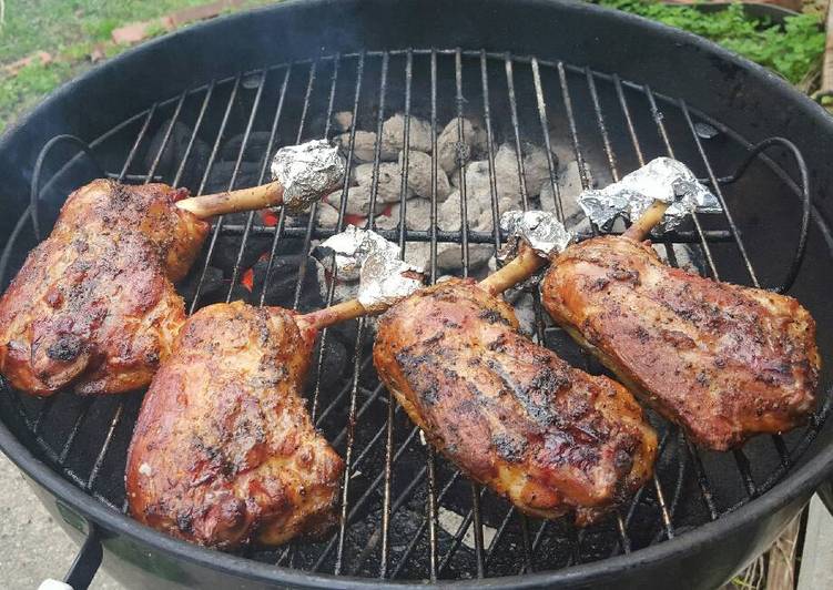 Simple Way to Prepare Perfect Big Bob&#39;s Lollipop Grilled Chicken Leg Quarters