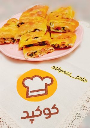 عکسی از دستور استرامبولی مرغ و اسفناج