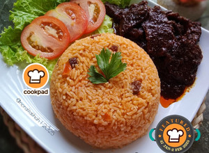 Gambar Nasi Tomato & Daging Masak Hitam