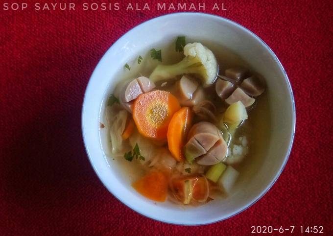 Bagaimana Bikin Sayur sop sosis, Bisa Manjain Lidah