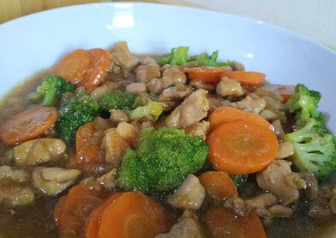 Ayam Brokoli Wortel Saus Teriyaki