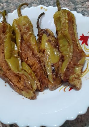 A picture of Bharwa mirchi.