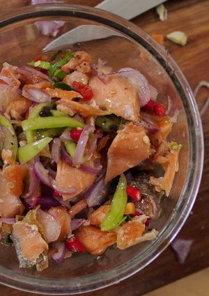Foto resep Sambal Matah Salmon Panggang