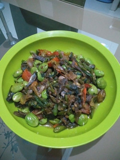 Foto resep Ikan asin peda + pete