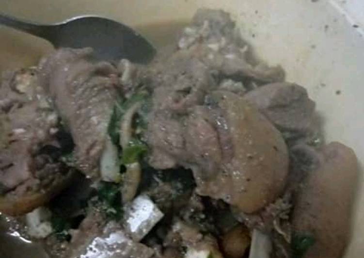 Recipe of Quick Goat meat paper soups