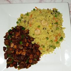 A picture of Vegetable Couscous and Gizdodo.