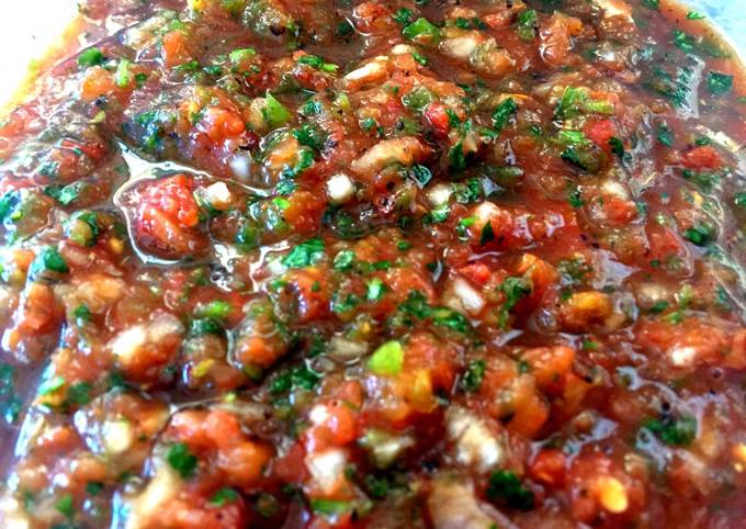 Simple Way to Prepare Super Quick Homemade 5 minute Fire Roasted Salsa