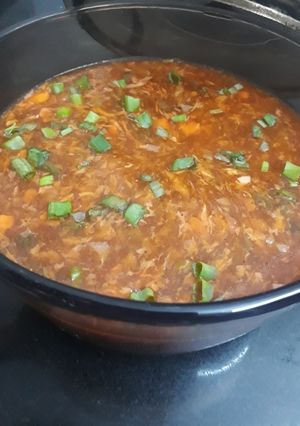 A picture of Manchow soup.