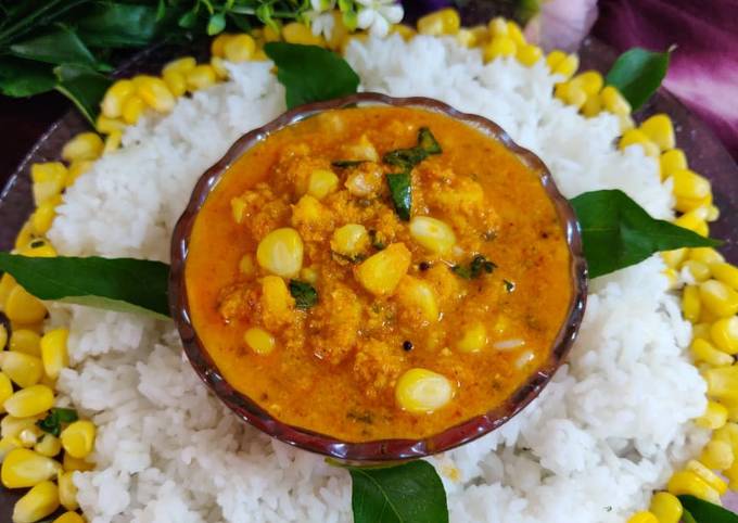 Steps to Prepare Delicious Corn curry with rice