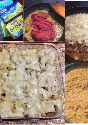 Foto resep Mac & Triple Cheese with Meat