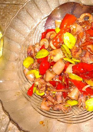 Foto resep Cumi asin masak pete