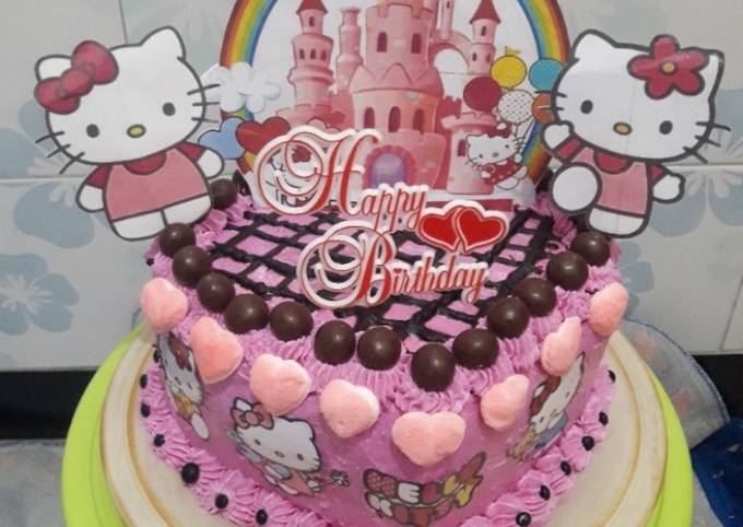 Kue Ulang Tahun Tema Hello Kitty - cookandrecipe.com