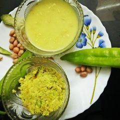 A picture of Rajkot's Famous Green chutney (using raw mango).