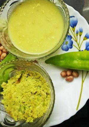 A picture of Rajkot's Famous Green chutney (using raw mango).