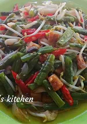 Foto resep Oseng kacang campur tempe