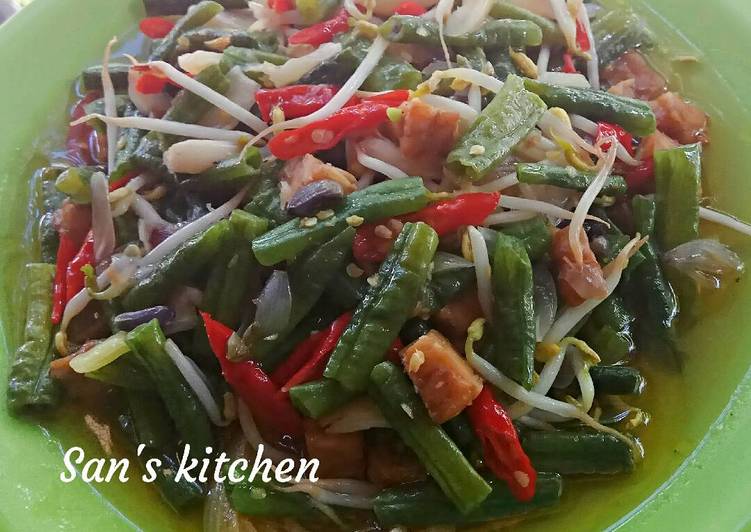 Oseng kacang campur tempe