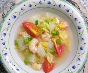Mudah Cepat Memasak Sup Udang Sawi Putih Praktis Enak