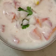 A picture of Tomato Onion Raita.