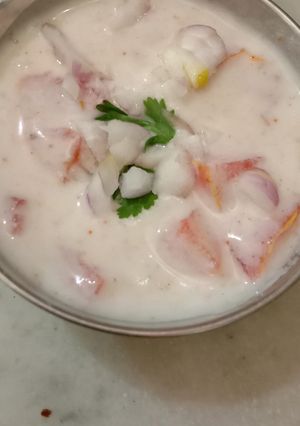 A picture of Tomato Onion Raita.