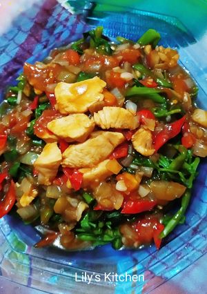 Foto resep Kangkung Hot Plate