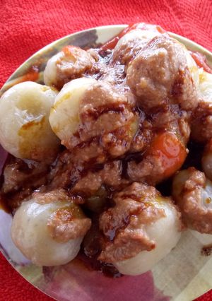 Foto resep Cilok Isi dengan Saus Kacang