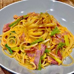 A picture of Carbonara with Leek.
