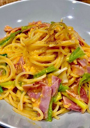 A picture of Carbonara with Leek.