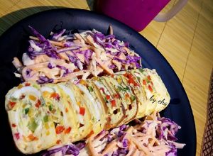 Foto resep Egg Rolls with Fresh Salad (Healthy Breakfast Menu)