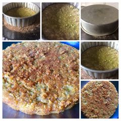 A picture of Traditional dhondas or cucumber cake made on gas top.