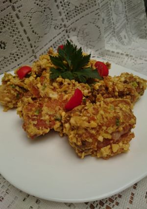 Foto resep Ayam tepung saus telur asin