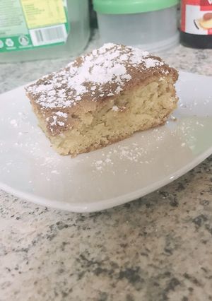 Una foto de Brownie de chocolate blanco
