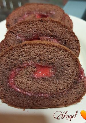 Foto resep Bolu Gulung Strawberry Keto /Fluorless