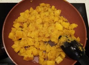 Foto di Zucca trombetta in padella