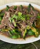 Bông bí xào thịt bò