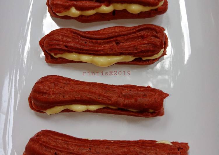Red Velvet Eclairs