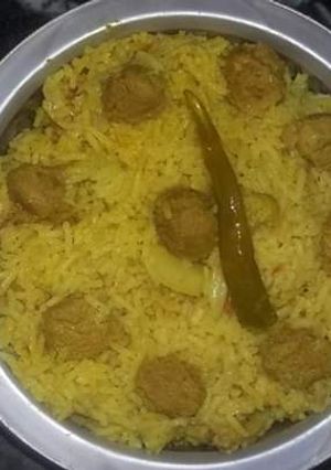 A picture of Soyabean Fried Rice.