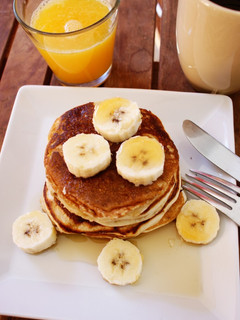 Una foto de Pancakes banana sin azúcar