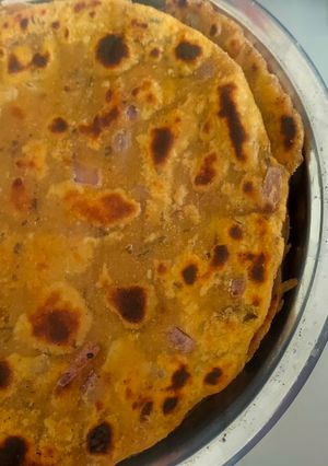 A picture of Leftover dal paratha.