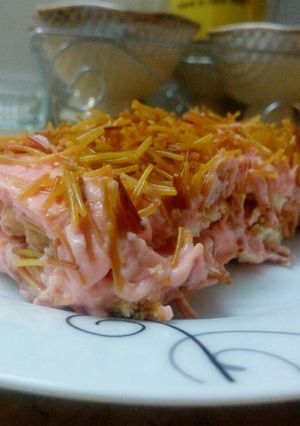 صورة لوصفة حلى الشعيرية بكريمة الفراولة