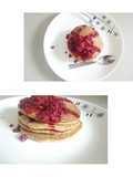 Pancakes con dulce de mora saludables
