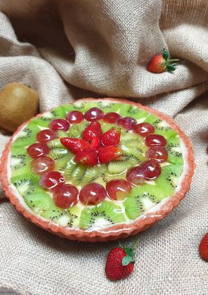 Foto resep Fruity almond tart