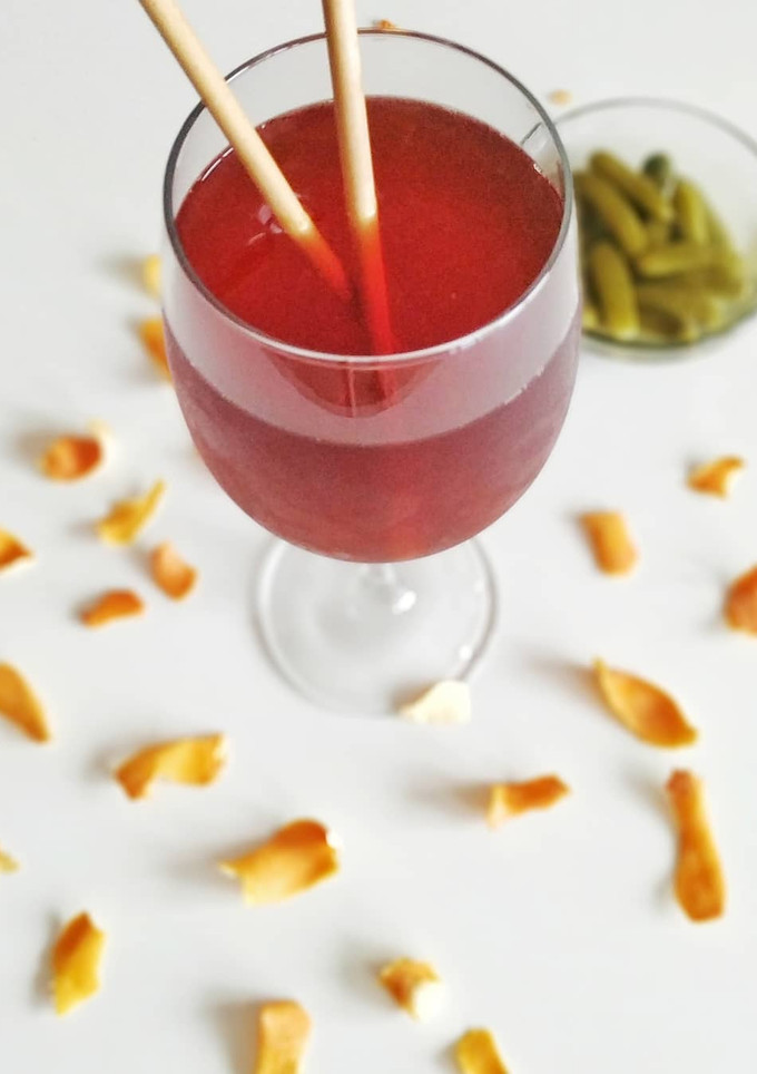 Una foto de Vermut casero