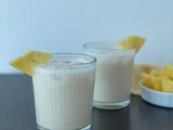 Fresco o chicha de arroz con piña sin azúcar añadida
