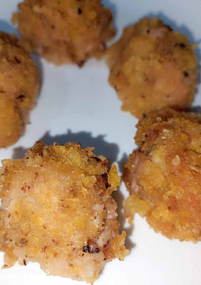 Una foto de Bombones de pulpo con patatas a feria 🎊🎊🎊